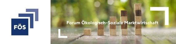 Das Logo der FÖS und der Schriftzug: Forum Ökologisch-Soziale MArktwirtschaft