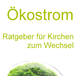 Titelseite des Infoflyers zu Ökostrom für Kirchen