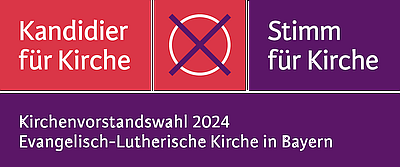 Das Banner zur Kirchenvorstandswahl in Bayern 2024