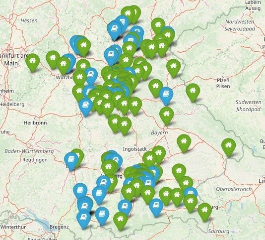 Eine Übersichtskarte der aktuellen Standes der Gockelverteilung Februar 2023